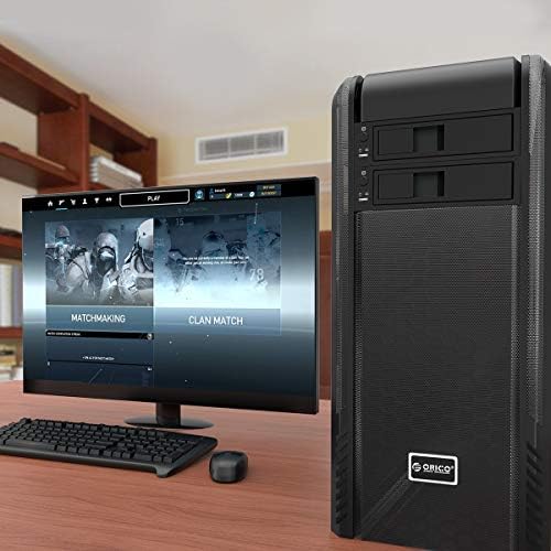 ORICO 5.25 Trayless Hot Swap Mobile Rack for 3.5-Inch SATA SSD and Hard Drives – Effortless Drive Exchange and Enhanced Compatibility for Streamlined Data Management