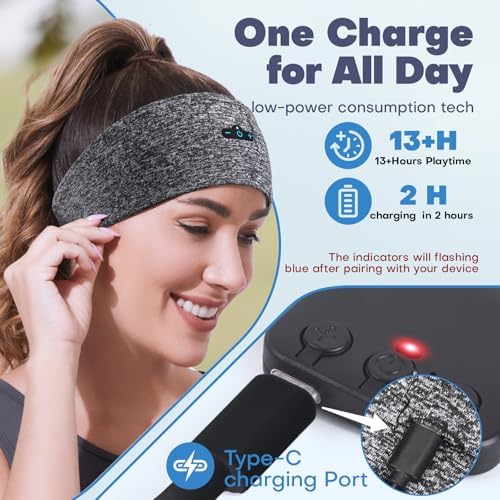 Revolutionary Bluetooth Sleep Headphones Headband for Ultimate Comfort – 14-Hour Wireless Playtime with Superior HD Stereo Sound for Side Sleepers and Active Lifestyles – Stylish Olive Design, Ideal for Yoga, Running, and Relaxation – Perfect Gift Choice for Men, Women, and Teens