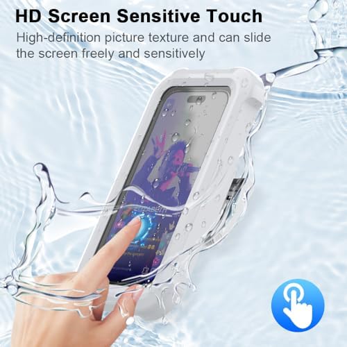 Shower Phone Holder Waterproof,480° Rotating Wall Phone Holder Mount with HD Touch Screen Guardian Phone up to 7 inch for iPhone 15 14 13 12 Pro 11 XR Max Samsung Galaxy S21 – Enhanced Compatibility and Speed