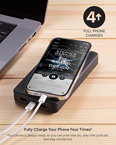 Mophie Powerstation Mini 5,000 m Ah Portable Power Bank – Ultra-Fast 20 W USB-C PD Charger for Rapid Device Recharging, Compact Pocket-Sized Design with LED Battery Indicator, Includes USB-C Cable for Instant Connectivity, Essential Travel Accessory for On-the-Go Smartphone Power