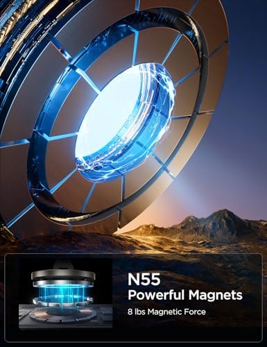 JOYROOM i Phone 16/16 Pro Max Mag Safe Car Mount – All Metal Magnetic Holder with 360° Adjustment & N55 Strong Magnets for Secure, Hands-Free Navigation – Compatible with i Phone 12/13/14/15 & Mag Safe Cases in Sleek Space Gray – Ultimate Driving Convenience and Safety