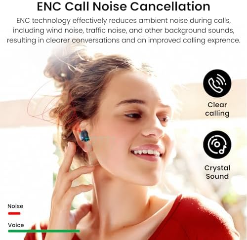 TOZO T12 Advanced Wireless Earbuds – Bluetooth 5.3 Noise Cancelling Headphones with ENC Mic, Unmatched 55-Hour Playtime, App-Customizable EQ, IPX8 Waterproof Protection, LED Display for Optimal Sound Experience – Perfect for Music Lovers and Active Lifestyles