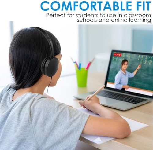 Classroom-Ready 10 Pack Kids Headphones – Ultra-Comfortable & Robust Earbuds for Students, Toddlers, and Teens – Superior Sound Quality & Multi-Device Compatibility – Perfect Headphone Set for Enriching Educational Engagement