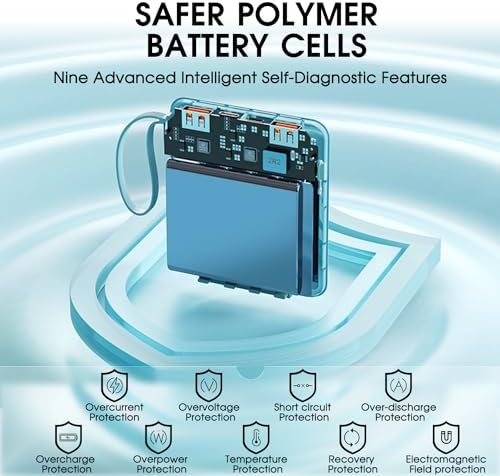 ATTCL 10000 m Ah Fast Charging Power Bank – Ultra-Portable Battery Pack for Travel & Outdoor Adventures – Dual USB Multi-Device Charger with Smart LED Display – Sleek, Lightweight Design for Phones, Tablets, and Laptops – Essential Travel Companion for Staying Connected