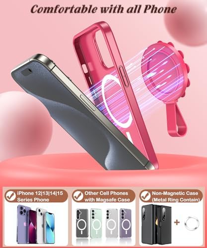 Magnetic Suction Cup Mount for Mag Safe Devices – Effortless Hands-Free Phone Holder with Premium Anti-Slip Silicone Grip for Content Creators – Ultra-Stable, Lightweight Accessory Perfect for Tik Tok and Photography on the Move