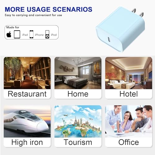 Ultimate 3-Pack USB-C Fast Charger for i Phone 16/15 – 20 W Power Delivery Quick Charge Adapter for i Pad Pro, Air Pods & More – Compact, Reliable & Safe Charging Solution for Home, Office, and Travel