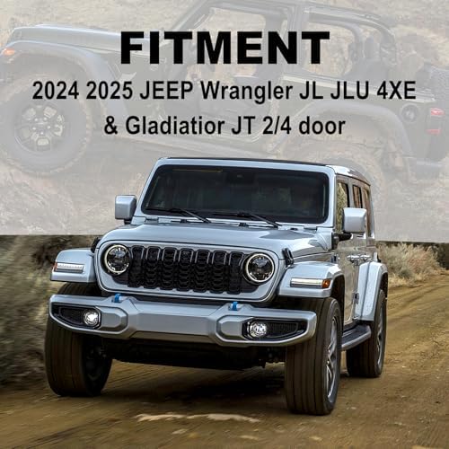 for Jeep 2024 2025 Wrangler JL JLU JT 4XE Phone Mount – Dashboard Phone Holder for Jeep Wrangler Gladiator 2/4 Door Accessories, with The Strongest Magnet (NOT for 1945-2023 JL JT) – Enhanced Compatibility and Speed