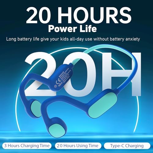 Revolutionary Bluetooth 5.2 Kids Headphones – Safe 85 d B Volume Limiting with Open Ear Design, IPX5 Waterproof for All Adventures, 20 Hours Playtime, Superior Stereo Sound with Built-in Mic – Perfect for School & Playtime in Chic Pink