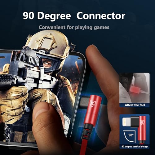 Elevate Your Charging Experience: 10 ft MFi Certified i Phone Charger Cable 3-Pack with 90-Degree Connector – Fast Charging & Durable Nylon Braided Design for i Phone 14/13/12/11/Pro/Max/Mini/X/Plus/8/7/6/Plus – Perfect for Home, Office, and Travel Use – Enhanced Compatibility and Comfort