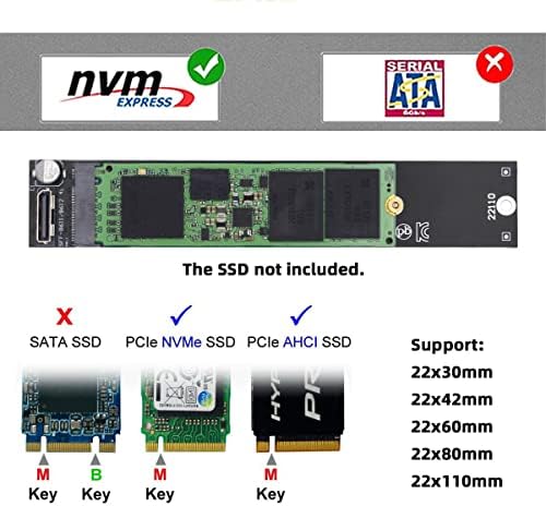 Maximize SSD Performance with NFHK M.2 to Oculink Adapter – Dual 2-to-2 PCIe NVME/AHCI Connector for Enhanced Speed | Supports 2230/2242/2280/22110 mm Drives | Ideal for High-Performance Gaming & Content Creation | Plug-and-Play Installation for Seamless Upgrades | Durable, Compact Design for Reliable Connections