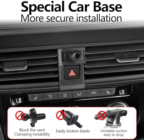 Transform Your Volkswagen Jetta Driving with a Custom-Fit Phone Holder Mount (2019-2024) – Superior Stability, 360-Degree Rotation & Hands-Free Functionality for Safe Navigation and Communication on the Go