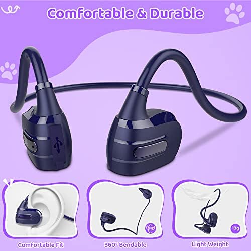 Golvery Kids Open Ear Bluetooth 5.3 Headphones – Ultra-Lightweight Wireless Earbuds with Built-in Microphone – 10-Hour Playtime for Safe Listening – Perfect for Learning, Play, and Enhanced Awareness – Ideal for Tablets, Phones, and Kindles