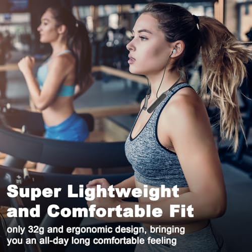 Elevate Your Audio Experience with Hmusic Neckband Bluetooth Earbuds – 30 Hours of Playtime, IPX5 Waterproof Design for Sports and Gaming – Exceptional Sound Quality & Enhanced Device Compatibility for Active Users – Wireless Comfort and Durability for Every Adventure