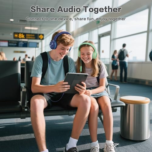 SIMOLIO 2-Pack Foldable Wired Headphones with Volume Limiter – Lightweight & Comfortable 3.5 mm Audio Solution for Kids and Adults – Perfect for Travel, Home, Office, Music, Gaming, and Calls – Exceptional Sound Quality and Durability