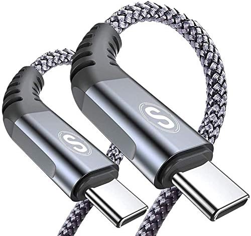 sweguard 3.1 A Fast Charging USB Type C Cable – 2 Pack 6.6 ft Nylon Braided Charger for Samsung Galaxy, LG, Moto, PS5 – Durable, Tangle-Free, High-Speed Data Sync – Ultimate Compatibility and Convenience in Pink