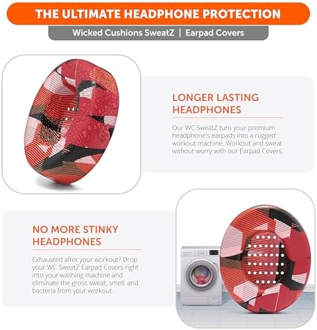 Upgrade Your Beats: WC Sweat Z Studio Earpad Covers for Studio 2 & 3 | Revolutionary Sweatproof Design, Effortlessly Washable, Perfect Fit | Unmatched Protection for Headphones & Enhanced Comfort