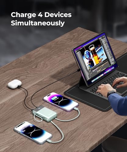 High-Capacity 30,000 m Ah Portable Power Bank with Built-in USB-C Cable – 22.5 W Super Fast Charging for i Phone, i Pad, Google, Xiaomi – Ideal for Travel, Camping, and Emergency Power Solutions – Slim and Lightweight Design with 17-Layer Safety Protection for Maximum Reliability – Perfect for Charging Multiple Devices Simultaneously – Enjoy 24/7 Customer Support and 36-Month Warranty