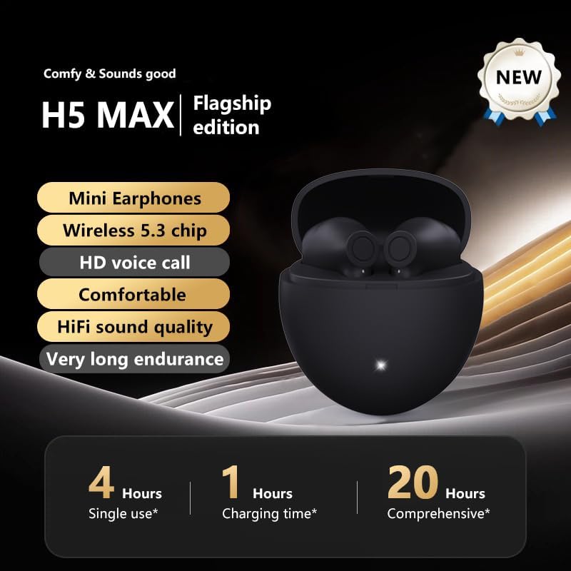 Ultimate Wireless Bluetooth 5.3 Earbuds – Featherweight & IPX5 Waterproof for Active Lifestyles – Seamless Comfort and Connectivity in Chic White – Perfect for Commuters, Fitness Enthusiasts, and Music Aficionados