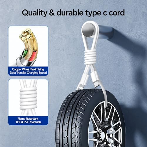 Rapid Charge Power Duo: 6 FT USB-C Wall Charger & Cables for i Phone 16, 15, Pro Max, i Pad Pro, Samsung S23 & Android – Unmatched Speed & Universal Compatibility for All Devices – Perfect for Home & Travel Use