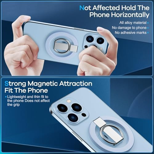 Innovative Purple Foldable Magnetic Finger Loop Kickstand – Ultra-Durable Non-Slip Ring Holder for Smartphones with 360-Degree Rotation, Ergonomic Comfort, and Universal Compatibility for i Phones and More