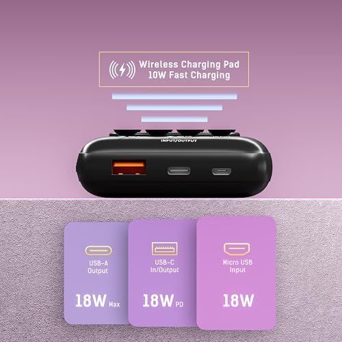 High-Capacity 20000 m Ah Wireless Power Bank with Anti-Slip Suction Cups – Ultimate 18 W USB-C Fast Charger for i Phone 16, 15, 14, 13, 12, 11, X, XS, XR & Samsung Galaxy S25, S24, S23, S22, S21, S10, LG Thin Q – Portable Charging Solution for Seamless Connectivity on the Go