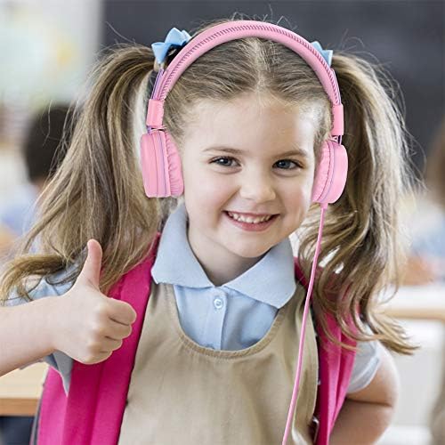 Vibrant Adjustable Purple M1 Kids Headphones – Lightweight Foldable On-Ear Stereo Headset with Tangle-Free 3.5 mm Jack for Engaging Audio Adventures – Perfect for Music, Movies, and Learning Activities – Durable Design for Young Listeners