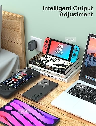 High-Performance 45 W USB C Charger with 6 FT Power Cable | PD 3.0 Fast Charging Wall Adapter for Steam Deck, Nintendo Switch, Samsung Galaxy S23 & S22 | Ultimate Compatibility & Safety Features for Gaming on the Go