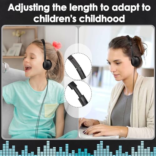 Bulk 10 Pack Kids Headphones for Classroom Use – Durable Wired Audio Solution with Adjustable Fit and Universal 3.5 mm Jack – Perfect for Enhanced Learning and Fun for Children of All Ages – Tangle-Free Comfort for Toddlers to Teens