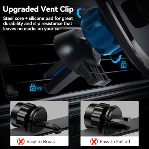 Experience the Ultimate Driving Convenience with UTEBIT Mag Safe Car Mount – 360° Rotating Magnetic Phone Holder for i Phone 15/14/13/12 Pro Max Plus & Universal Compatibility – Secure, Hands-Free Access for Safer Navigation and Calls