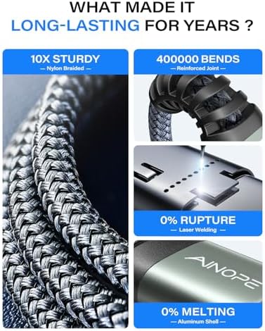 High-Speed AINOPE 2-Pack USB 3.0 A to A Male Cable – 6.6 FT Durable Male-to-Male Connection for KVM Switch, External Hard Drives, Laptops & TVs – Reliable Data Transfer Up to 5 Gbps for Enhanced Productivity and Versatile Use