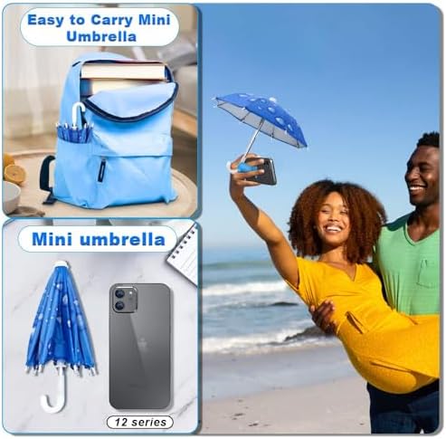 Ultimate Phone Umbrella Suction Cup Stand – Anti-Glare Sunshade Holder for Outdoor Navigation, Stylish Shield for Smartphones (Set of 3) – Enhance Visibility and Protect Your Device from Sunlight