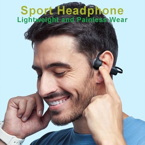 IHAO Ultra-Light Bone Conduction Bluetooth Headphones with Built-In MP3 Player – Open-Ear Ergonomic Earbuds for Active Lifestyles, Perfect for Cycling, Running, and Skiing – Sweat-Proof, Comfortable Fit with Exceptional Sound Clarity and Surround Awareness