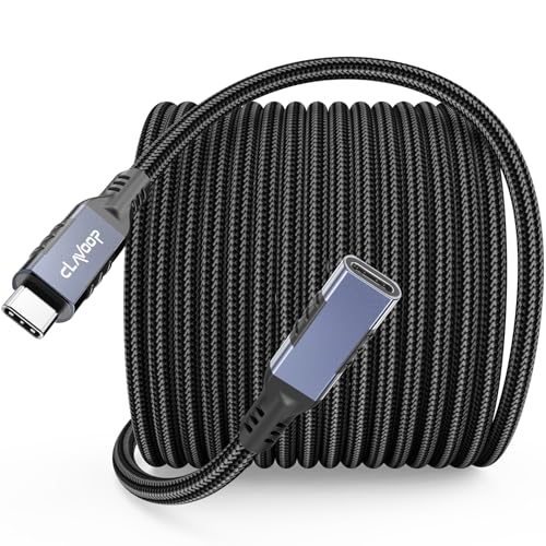 USB C Extension Cable 20ft Long, Upgraded 4K@60Hz Monitor & 100W Charging & 10Gbps Data Transfer USB-C Extender Male to Female USBC 3.2 Gen2 Type C Cord Braided for Laptop Tablet Mobile Phone and More – Enhanced Compatibility and Speed