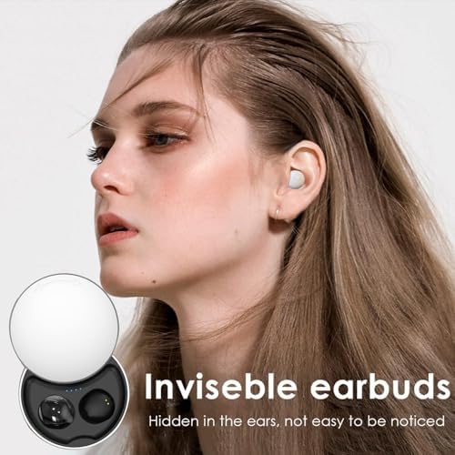 Discreet Mini Wireless Earbuds for Small Ears – Invisible Bluetooth Earpieces with Ergonomic Comfort and Portable Charging Case – Seamless Audio for Work, Travel, and Relaxation – Perfect Compatibility with Android & i OS Devices