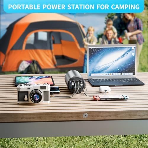 High-Capacity Portable Laptop Power Bank with 100 W AC Outlet – 65 W PD Fast Charging External Battery Pack for Laptops, Tablets, and Smartphones – Ideal for Travel, Camping, and Emergency Power Needs – Lightweight, Durable Design with Universal Compatibility