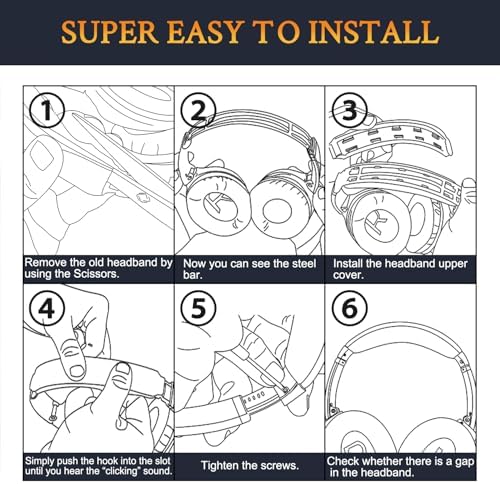 SOULWIT Premium Replacement Headband Pad Kit for Bose Quiet Comfort 45 (QC45), QC SE, and Wireless Headphones – Effortless DIY Upgrade in Stylish Blue for Enhanced Comfort and Performance