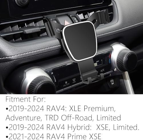 Innovative 360-Degree Car Phone Holder for 2019-2025 Toyota RAV4 – Ultimate Mobile Mount for Safe Navigation and Hands-Free Connectivity – Tailored Fit for LX, XLE, Hybrid LE, SE, Woodland, and Prime SE Models – Effortless Installation, Durable Design, and Enhanced Road Safety
