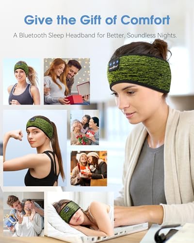 MUSICOZY Bluetooth 5.4 Sleep Headband – Ultra-Thin Stereo Earbuds for Uninterrupted Comfort and Performance, Sweat-Resistant for Active Lifestyles & Serenity (White Red) – Elevate Your Audio Experience with Innovative Design and Superior Sound Quality