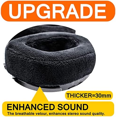 Upgrade Your Listening with HS80 Earpads – Premium Black Velour Memory Foam Ear Cushions for HS80 RGB Wireless Headset – Unmatched Comfort and Noise Isolation for Extended Use – Easy Installation and Durable Design