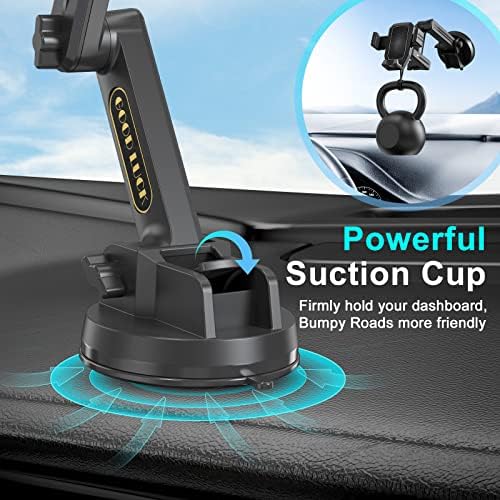 Heavy-Duty Truck Phone Mount with Super Suction Technology – Durable Dashboard & Windshield Holder for All Smartphones – Ultimate Stability for Commercial Drivers – Adjustable Viewing Angles for Safe Navigation – Essential Truck Accessory for Enhanced Driving Experience