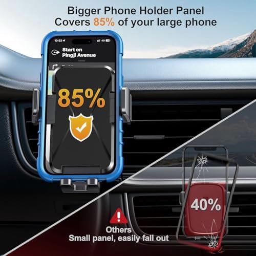 Military-Grade Suction Car Phone Holder – 3-in-1 Versatile Mount for Dashboard, Windshield & Air Vent – Universal Fit for i Phone & Android – Enhanced Stability with 360-Degree Rotation for Safe Navigation & Hands-Free Use