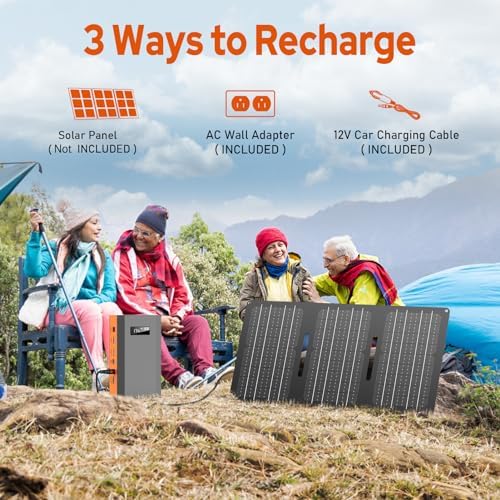 High-Capacity 24000 m Ah Portable Power Bank with 65 W AC Outlet – Ultimate Laptop Charger and Outdoor Backup Battery Pack for Camping, RV, Home, and Office – Fast Charging Convenient Power Source in Vibrant Orange