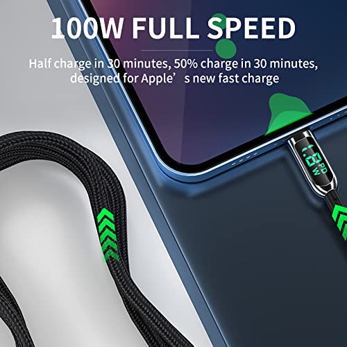 AICase 4 ft Nylon Braided i Phone Charger Cable with LED Charging Indicator – Fast Charge Compatible with i Phone 13, 12 Pro Max, 11, X, and i Pad – Durable Tangle-Free Design for Enhanced Performance and Reliability