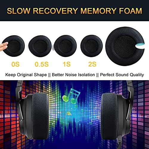 Premium Comfort Replacement Ear Pads for Corsair Virtuoso RGB Wireless SE XT Gaming Headset – Enhanced Memory Foam Cushions with Superior Breathability and Noise Isolation (Fabric Black) – Perfect for Long Gaming Sessions and Easy Installation