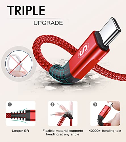 sweguard 100 W USB C to USB C Charger Cable [3.3 ft, 2-Pack] – Ultimate Fast Charging Solution for i Phone 15 & 16 Pro Max, Mac Book, i Pad Pro, and Samsung Galaxy S Series – Durable, High-Speed Compatibility for All Your Devices