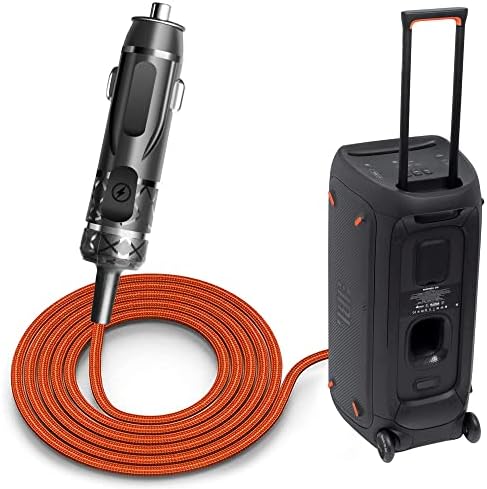 Portable 12 V DC Car Charger for JBL Party Box 200, 300 & 310 – Reliable Bluetooth Speaker Power Supply with Cigarette Lighter Plug for Ultimate On-the-Go Performance and Uninterrupted Music Enjoyment