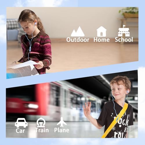 Vibrant Purple Donut Kids Earbuds – Comfortable In-Ear Headphones with Built-In Microphone and Storage Case for School Use – Perfect Wired Earphones for Learning, Play, and Active Lifestyles – Enhanced Compatibility with Multiple Devices