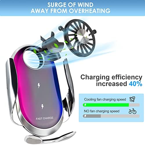 Revolutionize Your Drive with the Z Flip 5 Wireless Car Charger & Cup Holder Mount – Effortless 15 W Fast Charging, Auto-Clamping Design, and Integrated Cooling Fan for Ultimate Device Security and Compatibility with i Phone 15/14/13/12 Pro Max, Galaxy S23/S22, and More – Perfect for Navigation and Hands-Free Use
