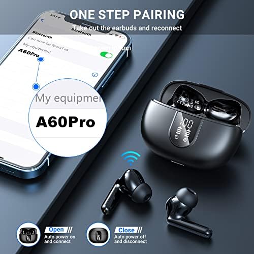 Elevate Your Audio Experience with Aoslen Wireless Earbuds – 2024 Hi-Fi Stereo Headphones Featuring 4 ENC Noise-Canceling Microphones, 42-Hour Playtime & Bluetooth 5.3 Connectivity – Perfect for Android & i OS Users, Sleek Design with LED Power Display for Ultimate Convenience