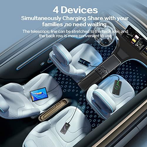 Experience Unmatched Charging Efficiency with the Premium Multi-Port USB Charger for 2021-2024 Tesla Model 3/Y – Sleek Design, Retractable Cable, and Dual Fast Charging Ports – Essential Accessory for Tesla Enthusiasts and Ideal Gifts for Tesla Owners – Elevate Your On-the-Go Connectivity with Enhanced Compatibility for All USB Devices